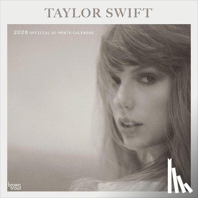 Browntrout - Taylor Swift Official 2026 12 X 24 Inch (Hanging) Monthly Square Wall Calendar Plastic-Free