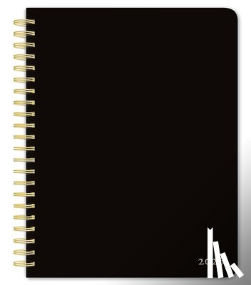 Browntrout - Black Solid 2026 6 X 7.75 Inch Weekly Desk Planner Foil Stamped Cover