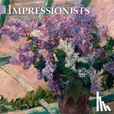 BrownTrout - Impressionists | 2027 12 x 24 Inch (Hanging) Monthly Square Wall Calendar | Plastic-Free | BrownTrout | Artists Painting
