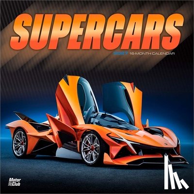 Browntrout - Supercars 2027 12 X 24 Inch (Hanging) Monthly Square Wall Calendar Plastic-Free
