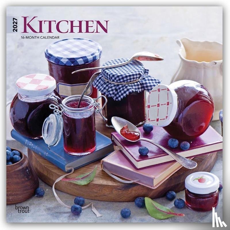 Browntrout - Kitchen 2027 12 X 24 Inch (Hanging) Monthly Square Wall Calendar Plastic-Free