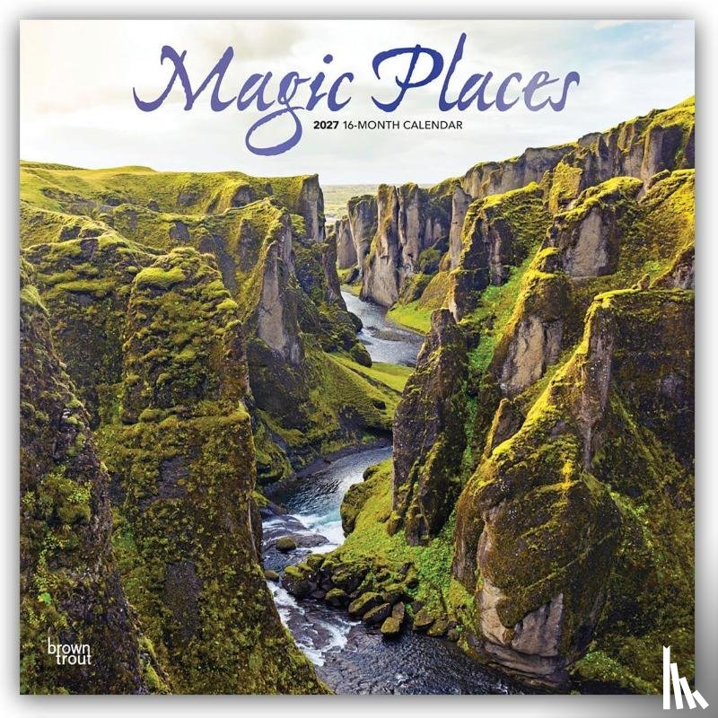Browntrout - Magic Places 2027 12 X 24 Inch (Hanging) Monthly Square Wall Calendar Foil Stamped Cover Plastic-Free