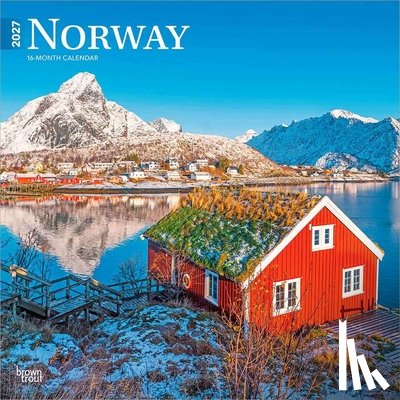 Browntrout - Norway 2027 12 X 24 Inch (Hanging) Monthly Square Wall Calendar Plastic-Free