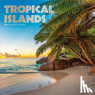 Browntrout - Tropical Islands 2027 12 X 24 Inch (Hanging) Monthly Square Wall Calendar Foil Stamped Cover Plastic-Free