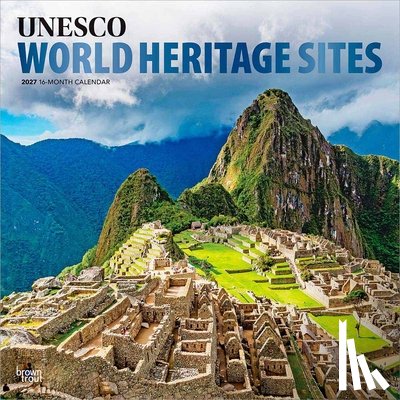 Browntrout - UNESCO World Heritage Sites 2027 12 X 24 Inch (Hanging) Monthly Square Wall Calendar Foil Stamped Cover Plastic-Free