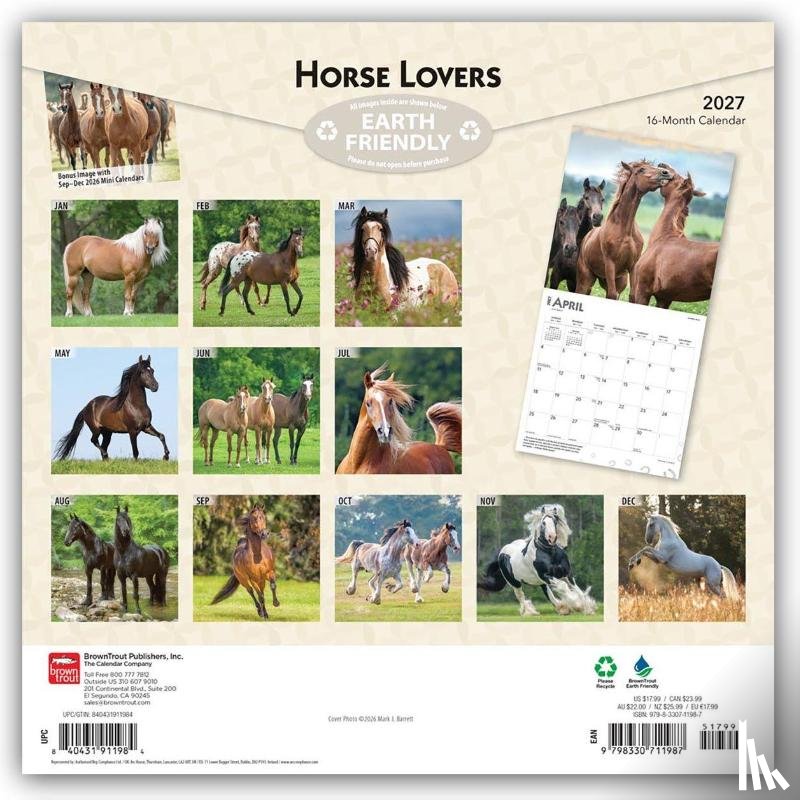 Publishers, Browntrout - Horse Lovers - Pferdeliebhaber 2027 - 16-Monatskalender