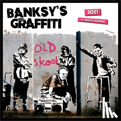 Browntrout - Banksy's Graffiti Official 2027 7 X 14 Inch (Hanging) Monthly Mini Wall Calendar