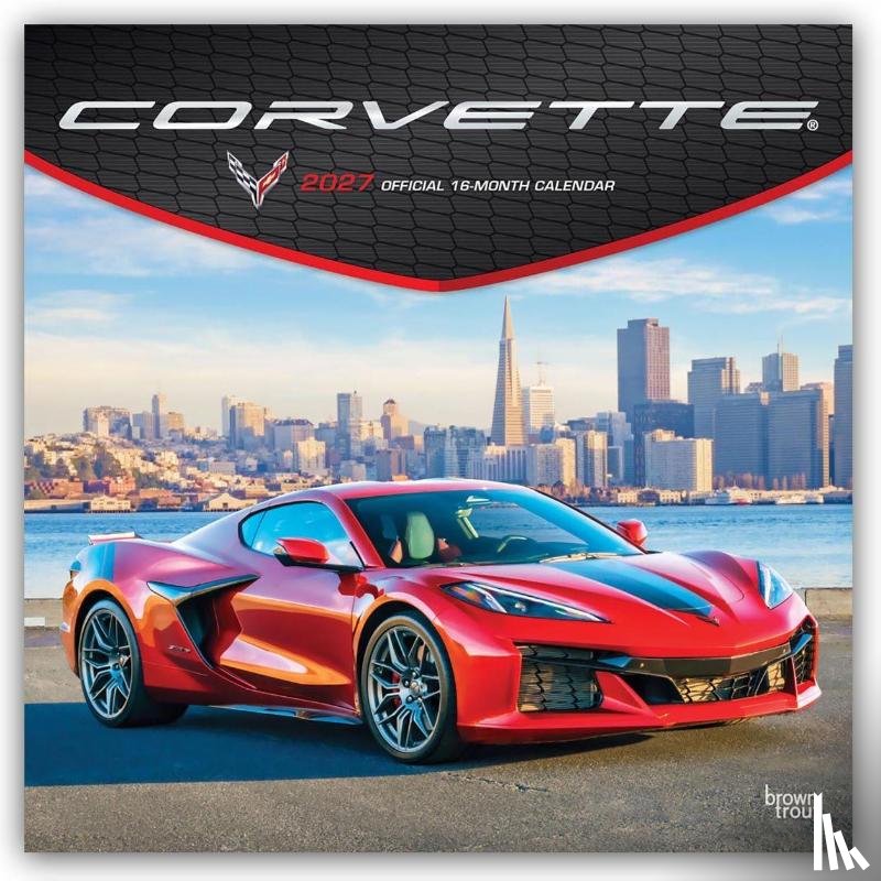 Browntrout - Corvette Official 2027 12 X 24 Inch (Hanging) Monthly Square Wall Calendar Plastic-Free