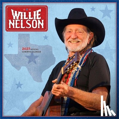 Browntrout - Willie Nelson Official 2027 12 X 24 Inch (Hanging) Monthly Square Wall Calendar Plastic-Free