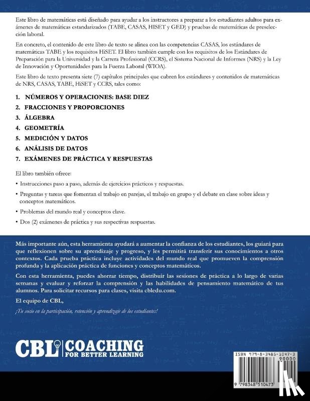 Coaching For Better Learning - Coaching For Better Learning: Libro de Matemáticas de Prepar