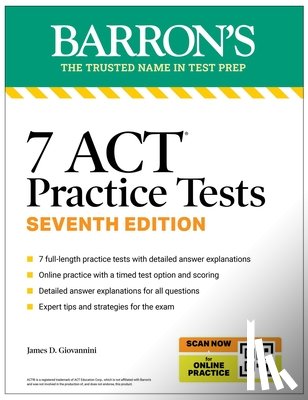 Giovannini, James D. - 7 ACT Practice Tests, Seventh Edition + Online Practice (2026)
