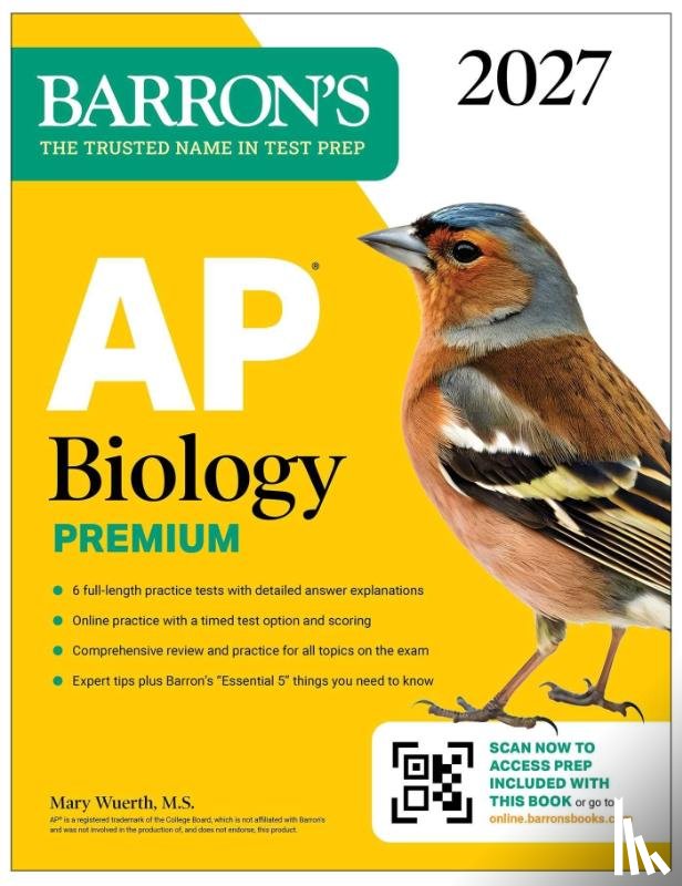 Wuerth, Mary - AP Biology Premium, 2027: Prep Book with 6 Practice Tests + Comprehensive Review + Online Practice (Barron's AP Prep)