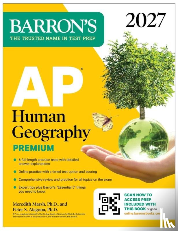 Marsh, Meredith, Alagona, Peter S. - AP Human Geography Premium, 2027: Prep Book with 6 Practice Tests+ Comprehensive Review + Online Practice