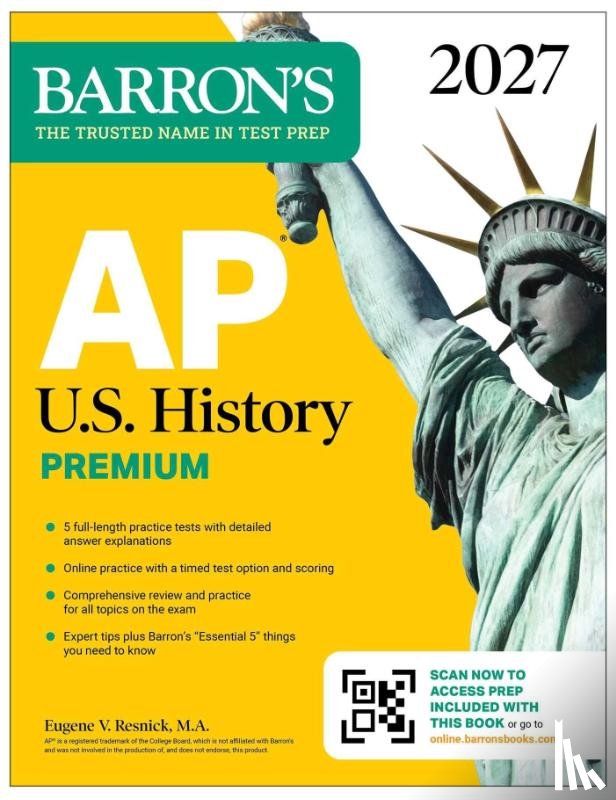 Resnick, Eugene V. - AP U.S. History Premium, 2027: 5 Practice Tests + Comprehensive Review + Online Practice