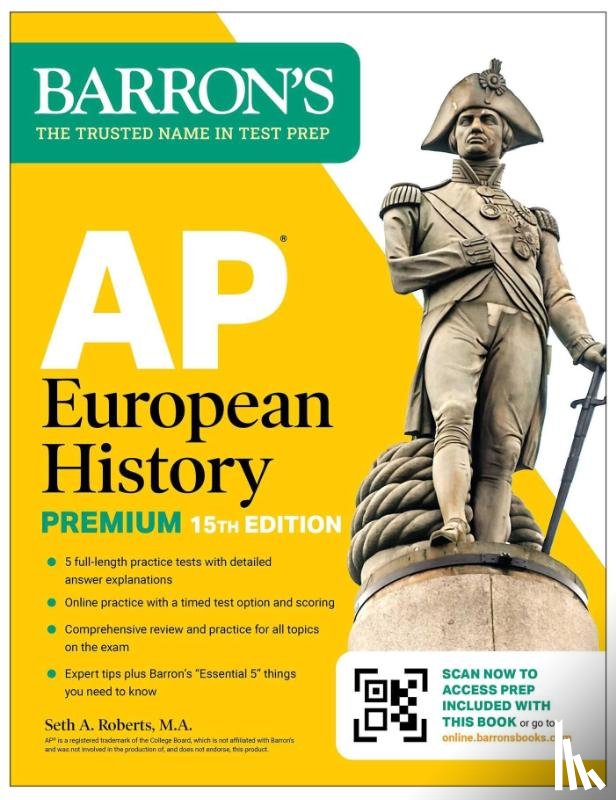 Roberts, Seth A - AP European History Premium, Fifteenth Edition: Prep Book with 5 Practice Tests + Comprehensive Review + Online Practice (2027)