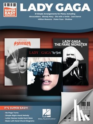 Gaga, Lady - Lady Gaga - Super Easy Songbook: 21 Simple Arrangements for Piano