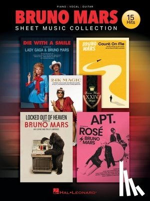 Bruno Mars - Bruno Mars Sheet Music Collection: 15 of Bruno's Biggest Hits Arranged for Piano, Voice, and Guitar, with Chord Symbols, Guitar Chord Frames, and Full