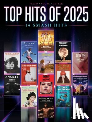  - Top Hits of 2025: 14 Smash Hits Arranged for Piano, Voice, and Guitar with Full Lyrics