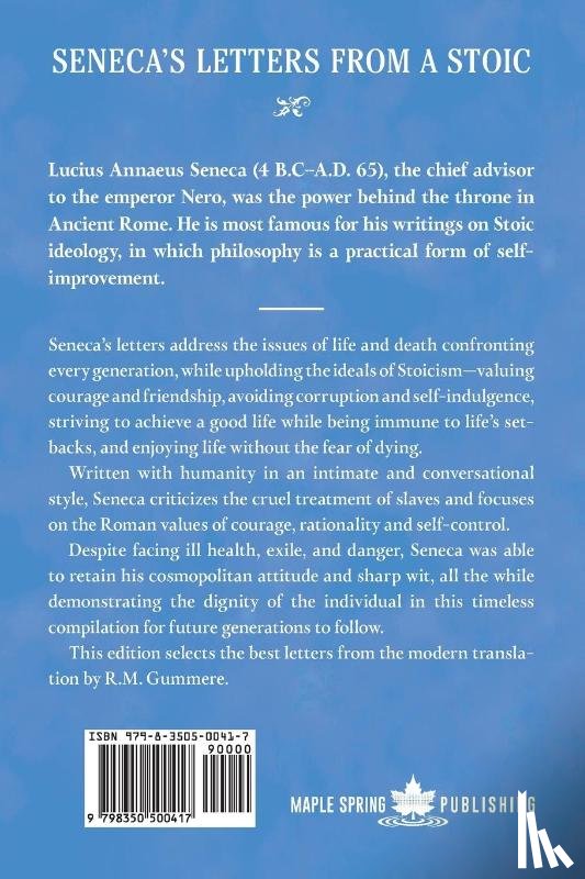 Seneca, Lucius Annaeus - Seneca's Letters from a Stoic