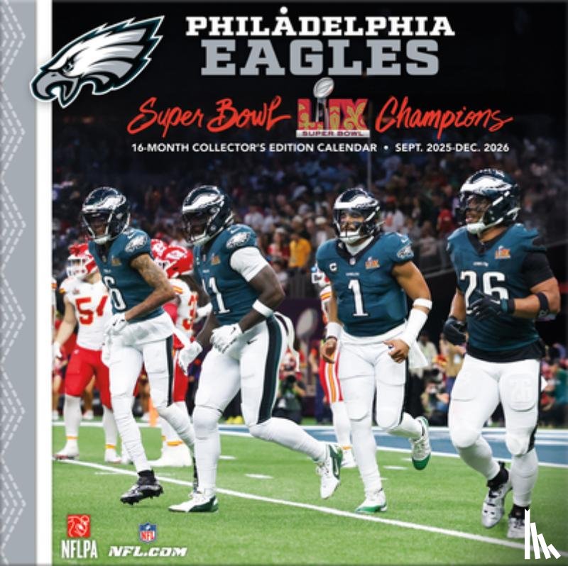 Turner Sports - Philadelphia Eagles Super Bowl 2026 12x12 Team Wall Calendar