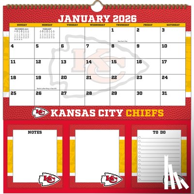 Turner Sports - Kansas City Chiefs 2026 Memomate Spiral Calendar