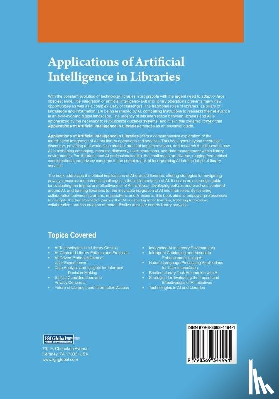  - Applications of Artificial Intelligence in Libraries