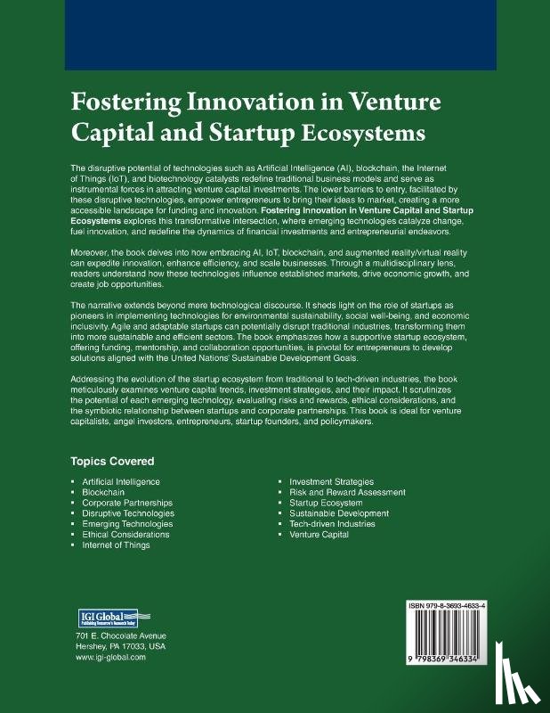  - Fostering Innovation in Venture Capital and Startup Ecosystems