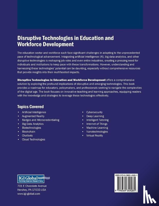  - Disruptive Technologies in Education and Workforce Development