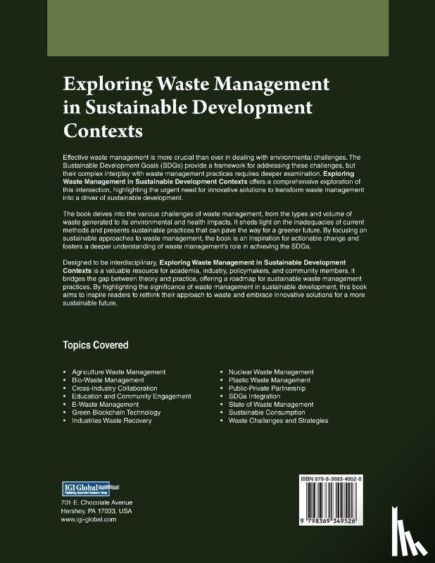  - Exploring Waste Management in Sustainable Development Contexts