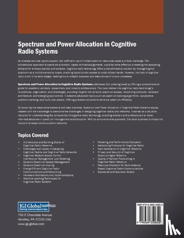  - Spectrum and Power Allocation in Cognitive Radio Systems