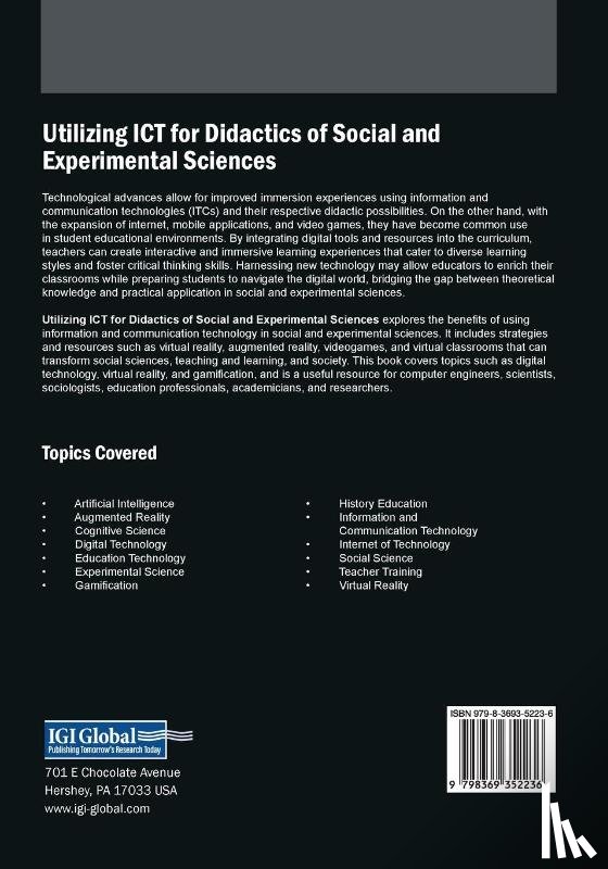  - Utilizing ICT for Didactics of Social and Experimental Sciences