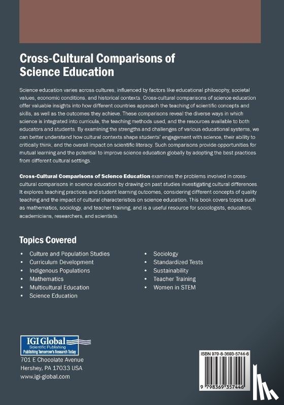  - Cross-Cultural Comparisons of Science Education