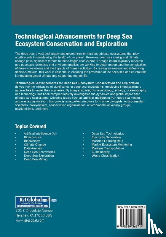  - Technological Advancements for Deep Sea Ecosystem Conservation and Exploration