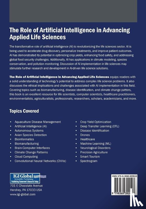  - The Role of Artificial Intelligence in Advancing Applied Life Sciences