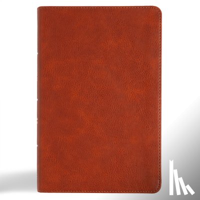 Csb Bibles by Holman - CSB Large Print Personal Size Reference Bible, Digital Study Edition, Burnt Sienna Leathertouch