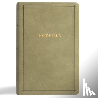 Holman Bible Publishers - KJV Large Print Personal Size Reference Bible, Sage Suedesoft Leathertouch, Indexed