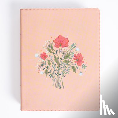 Csb Bibles by Holman - CSB Illustrator's Notetaking Bible, Large Print Edition, Peach Bouquet Leathertouch