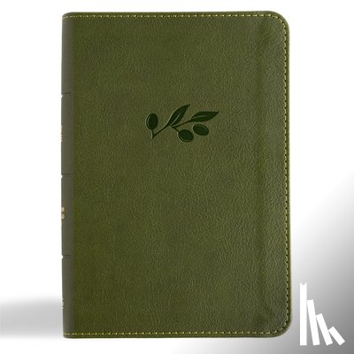 Csb Bibles by Holman - CSB Large Print Compact Reference Bible, Digital Study Edition, Olive Leathertouch