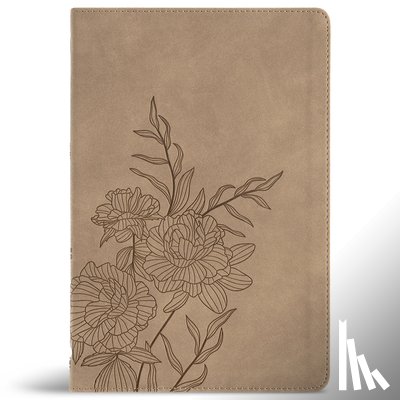 Csb Bibles by Holman - CSB Large Print Thinline Bible, Digital Study Edition, Earth Suedesoft Leathertouch