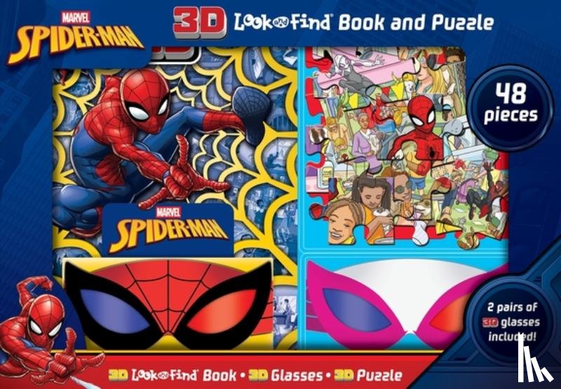 PI Kids - Marvel Spider-Man: 3D Look and Find Book and Puzzle
