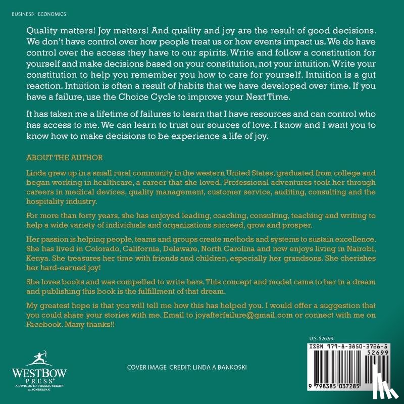 Bankoski, Linda A - Joy After Failure Second Edition