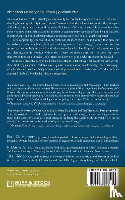Hiebert, Paul G., Shaw, R. Daniel, Tiénou, Tite - Understanding Folk Religion