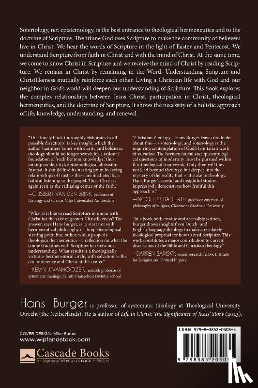 Burger, Hans - Jesus Christ, Hermeneutics, and Scripture