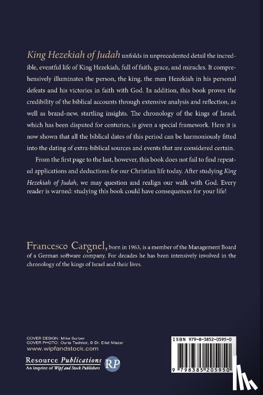 Cargnel, Francesco - King Hezekiah of Judah