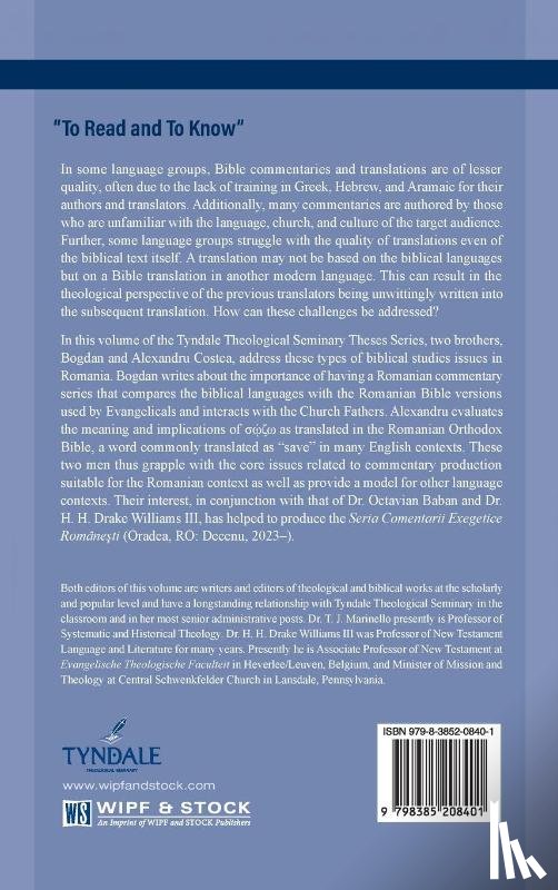 Costea, Bogdan, Costea, Alexandru - To Read and To Know