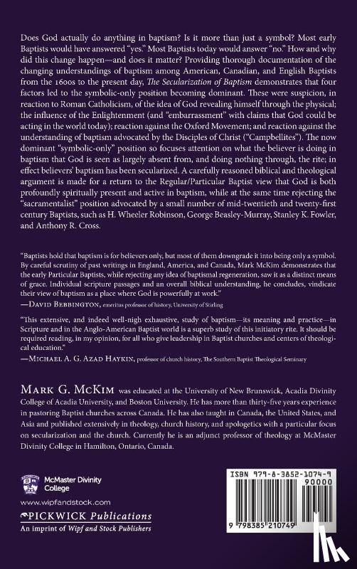 McKim, Mark G. - The Secularization of Baptism