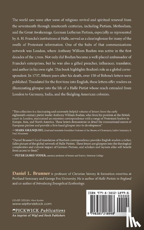 Boehm, Anthony William - Boehm, A: London Correspondence of Anthony William Boehm