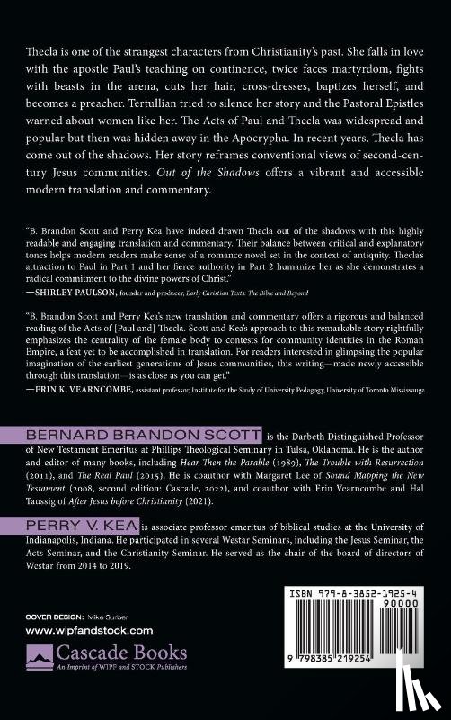 Scott, Bernard Brandon, Kea, Perry V. - Out of the Shadows, the Acts of Paul and Thecla