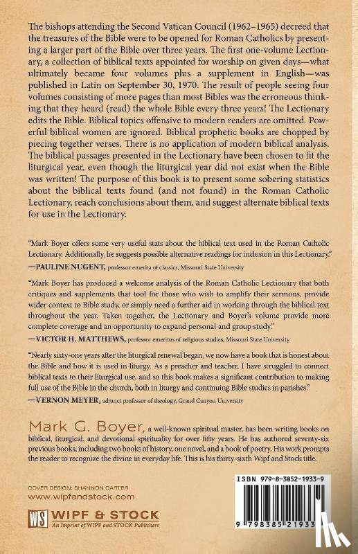 Boyer, Mark G. - The Roman Catholic Lectionary and the Bible