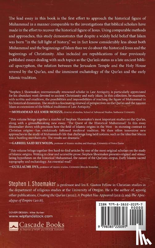 Shoemaker, Stephen J. - The Quest of the Historical Muhammad and Other Studies on Formative Islam